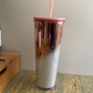 Starbucks Rose Gold 2019 Holiday Season MIRROR GLITTER PINK COLD CUP (24 OZ)
